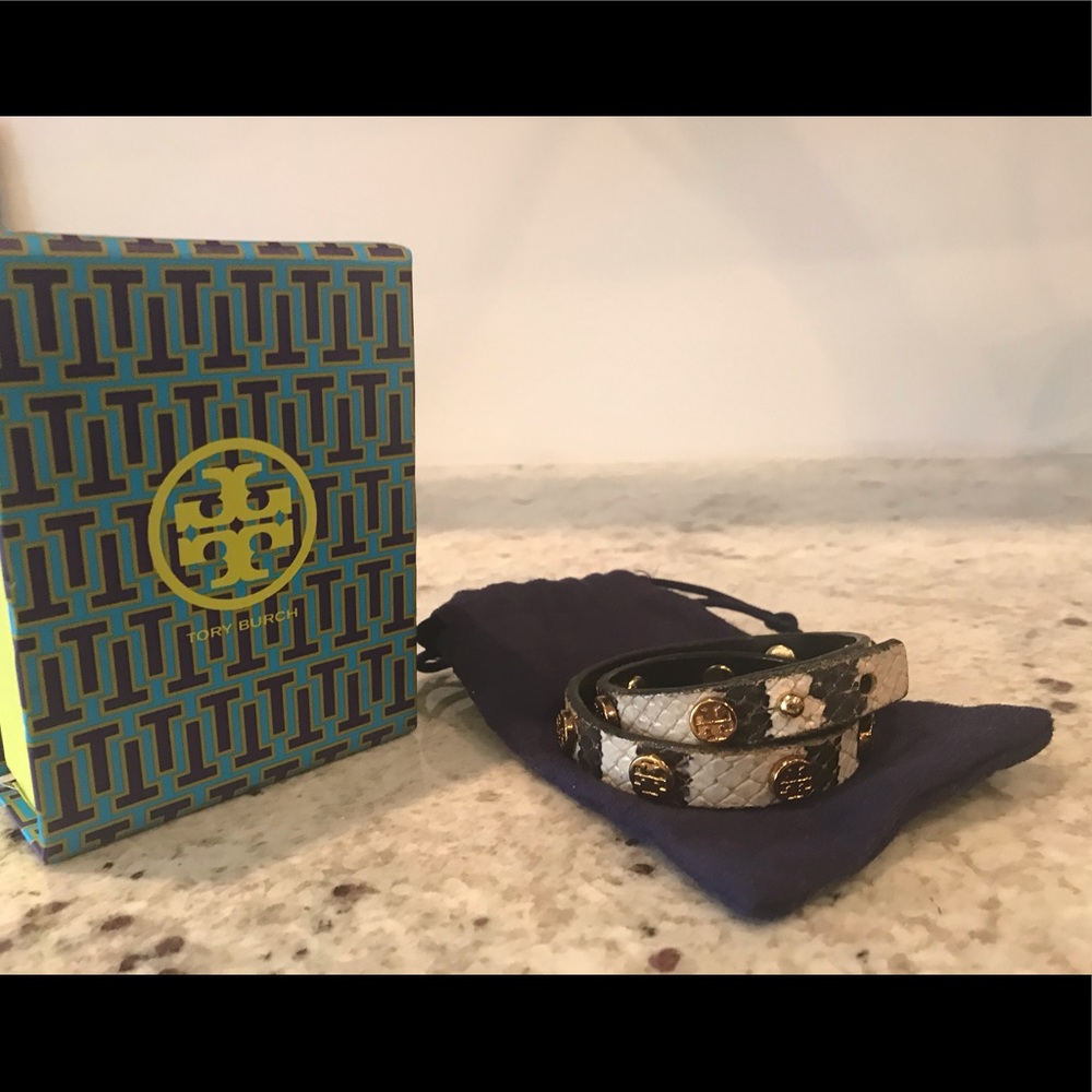 Tory Burch Leather wrap around bracelet